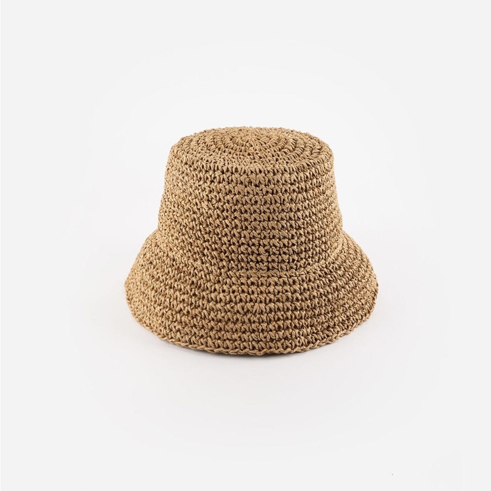 GIGI PIP Tan Straw Hat Minimalist Design